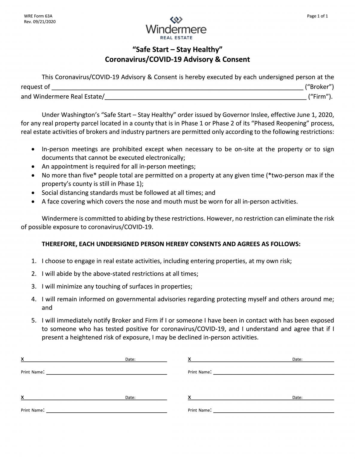 WRE Form 63A - CV Advisory & Consent (rev.09.18.2020). - Windermere ...